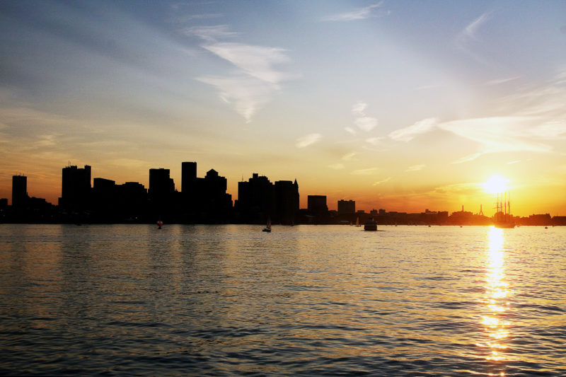 Boston Skyline Sunset