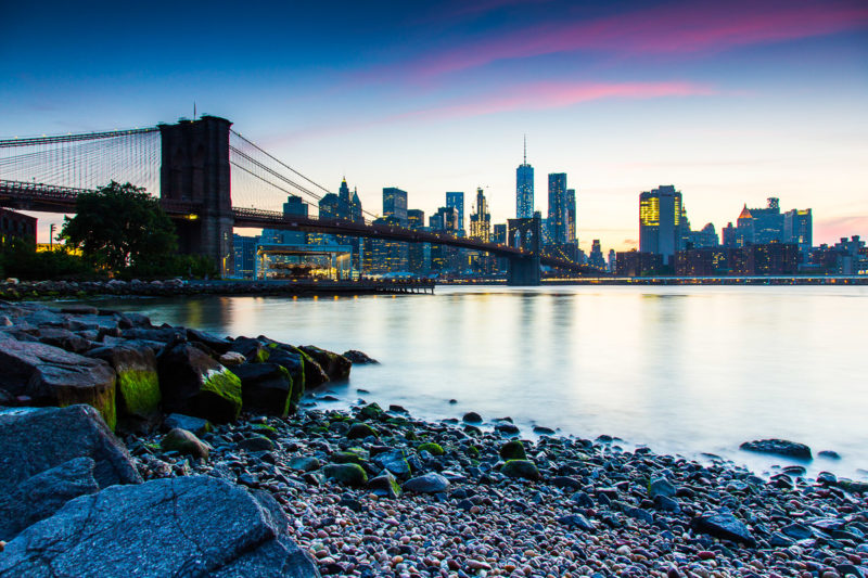 Brooklyn Bridge Pebble Beach Dusk Brooklyn Bridge Pebble Beach Dusk Photograph by Tim Jackson