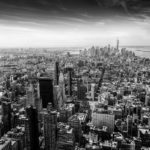 Manhattan from up high. Lower Manhattan Black and White Photograph by Tim Jackson