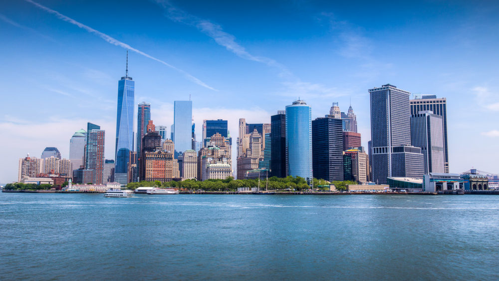 Staten Island Ferry offers views of the Statue of Liberty and Manhattan Skyline Manhattan Skyline Photograph by Tim Jackson