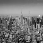 Manhattan from up high. Midtown Manhattan Skyline Black and White Photograph by Tim Jackson