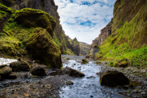 Hiking In Stakkholtsgja Canyon