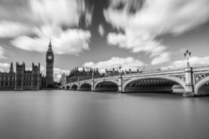 Westminster Bridge Daytime Black and White