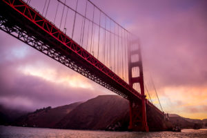 US West Coast Golden Gate Bridge Sunset Photograph by Tim Jackson