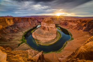 US West Coast Horseshoe Bend Sunset Photograph by Tim Jackson