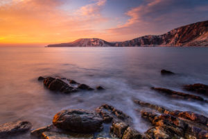 10% off inspiring canvas prints Dorset Coast Worbarrow Bay Sunset Photograph by Tim Jackson